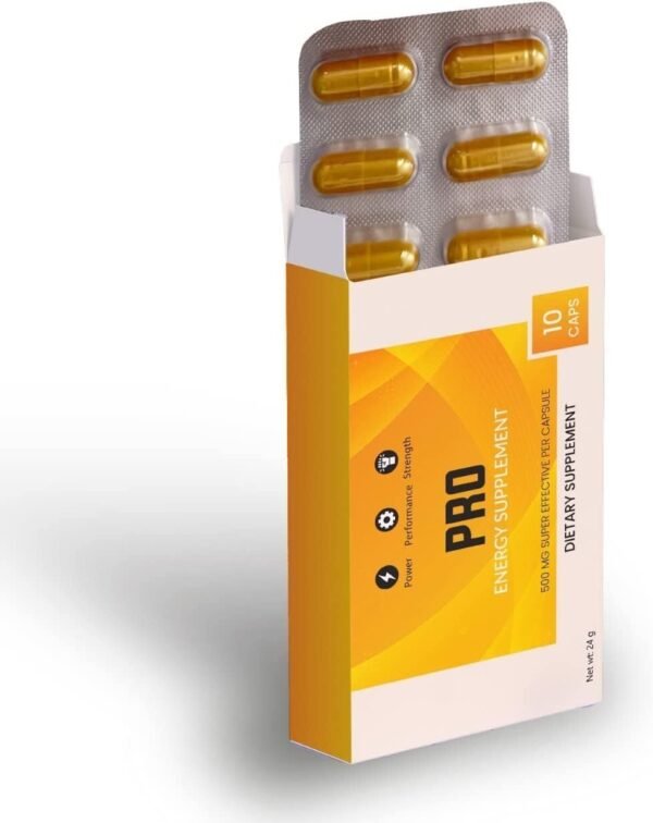 3901335019 10x500mg Gold Capsules for Men - High Strength Performance, Powerful, Fast Acting & Long Lasting Results | Enhancing Male Stamina & Endurance Booster Supplements