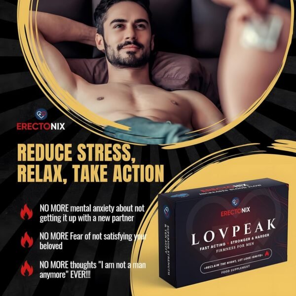 Erectonix Lovpeak Blue Pills for Men - Powerful & Steadfast Male Enhancement - Amplified Strength for Delivering Stronger & Harder, Natural Male Enhancing Food & Herbal Supplement