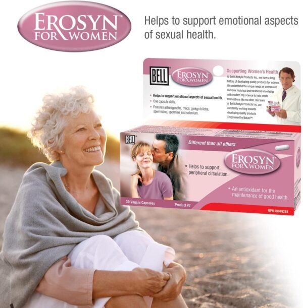 Bell Erosyn™ for Women |Developed to Support Emotional Aspects of Women's Sexual Health | One Capsule a Day | Made in Canada