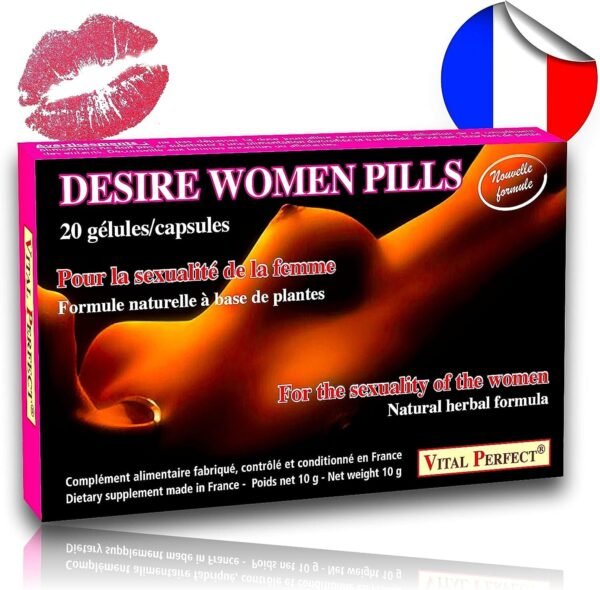Desire Women Pills, Formula for Lust and Libido, 20 Capsules, Aphrodisiac for Women