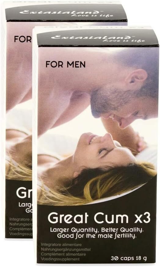 Great Cum x3 in a double pack, 2 x 30 caps sex tablets for men