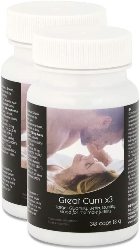 Great Cum x3 in a double pack, 2 x 30 caps sex tablets for men