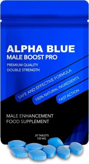 Alpha Blue Pro | 20 Tablets | Herbal Male Enhancement Food Supplement | Extremely High Strength |