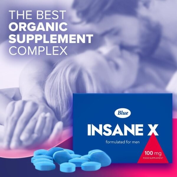 INSANE X 30 Tablets for Men Blue Elite 100mg - Enhanced Strength & Stamina