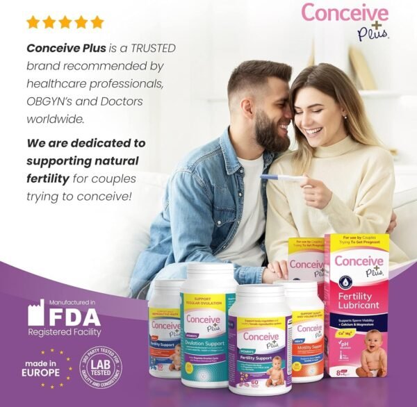 4052071440 Conceive Plus Fertility Supplements for Men - Optimal Sperm Count & Motility - Maca, L-Arginine, Zinc, Folate Folic Acid & Magnesium - Conception Vitamins for Men, 60 Capsules, 30 Day Supply