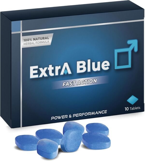 Extra Blue | 10 Tablets | Stronger | Power & Performance | Immediate Effect | 100 Natural