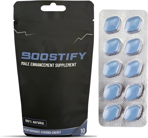 Boostify™ 10 Men's Blue Tablets Stronger & Harder Enhanced Strength & Firmness for Men - Designed to Boost High Stamina, Performance & Prolonged Results