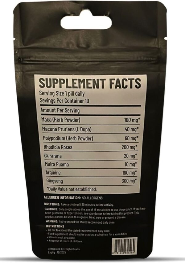 Boostify™ 10 Men's Blue Tablets Stronger & Harder Enhanced Strength & Firmness for Men - Designed to Boost High Stamina, Performance & Prolonged Results