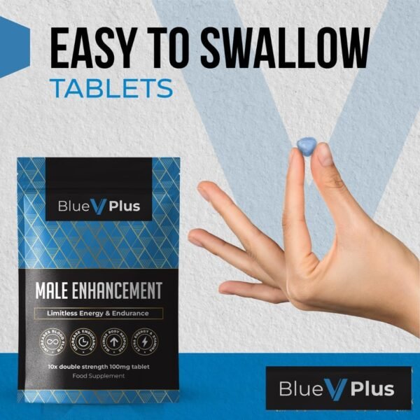 4344674067 BlueVplus™ | 10 Tablets | Fast Effect Male Performance Enhancing 100% Herbal Food Supplement | Fast Acting | Korean Ginseng | Energy and Stamina Support | Made in UK