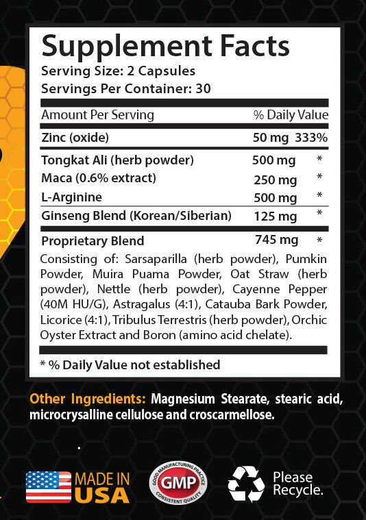 Enhancer Stamina - GET HARD 2170mg Male Enhancement pills 3 Bottles 180 Capsules