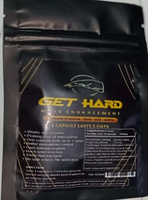 4357957510 100% Herbal Get Hard Fast Acting Male Performance Enhancement Supplement 10 Caps
