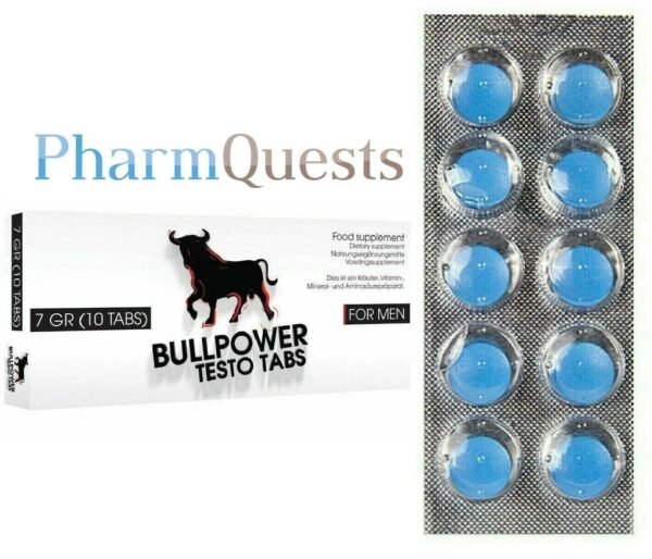 10 x Blue Pills Herbal 🔥 Bull Power for Men 🔥 Selenium L-Arginine Ginseng
