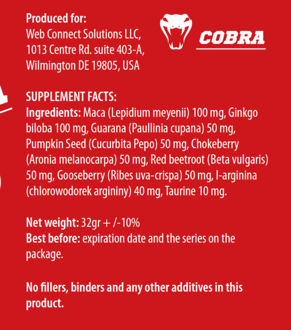 COBRA Enlarge Penis Size Member XXL Your Even Vigrax Maxatin Eron Plus