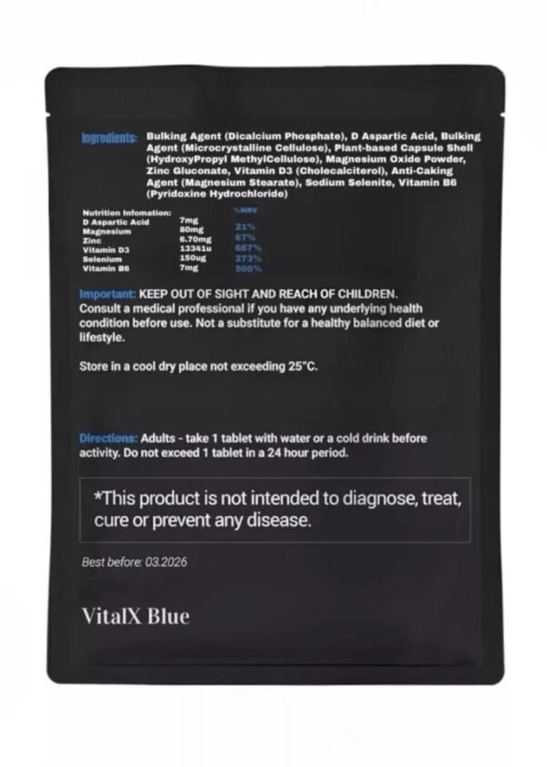 4399818490 50 x 100mg - VitalX Blue For Men - Support Formula