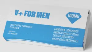 " V+ FOR MEN " MALE SEX WELLNESS PILLS. BIGGER. STRONGER. HARDER. LONGER.