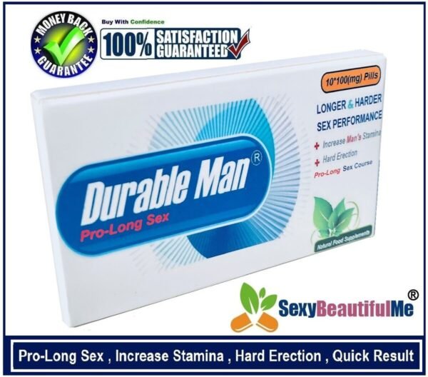 DurableMan Sex CAPS/PILLS/TABS For Men-Long Lasting&Stronger Performance(10Tabs)