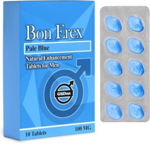 Bon Erex - 10 Pale Blue Pills for Men 100mg | Boosted Energy & Extended Duration | Support Strength, Firmness & Stamina | Natural Formula for Confident Performance | Herbal and Natural Supplement