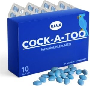 Blue Cock-a-Too V Plus 100mg Strong & Powerful for Confident Performer, Maximum Duration - 100% Herbal Supplement | Fast Acting Energy and Stamina (Ginseng Tablets) Made in UK, Pack of 10 (10)