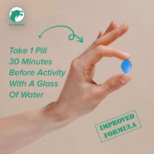 4658010661 AllMaleUp Extra Strong Pills for Men - Natural Supplement for Enhanced Performance & Stamina - Fast-Acting Tablets - Food & Herbal Supplement - 10 Pills